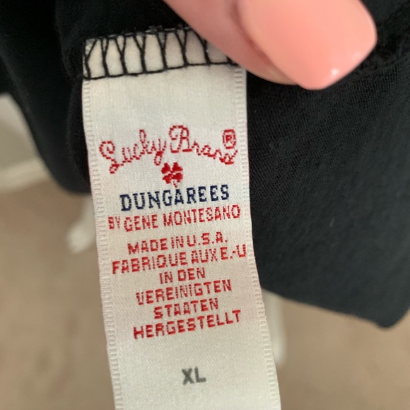 Lucky Brand Hombre’ Dye Tee Dress in Black & Grey - Picture 6 of 6